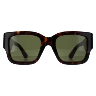 Gucci Square Womens Havanna mit Grün und Rot Grün GG1663S