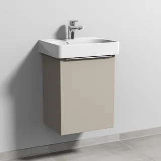 Sanipa 3way Waschtischunterbau zu Geberit Smyle Square Waschtisch mit 1 Tür, Kaschmir-Matt UP6691U