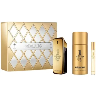 Rabanne 1 Million Geschenkset 100ml EDT Spray - EDT 10ml - Deodorant Spray 150ml