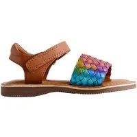 Next Ledersandalen in Flechtoptik mit Klettverschluss Sandale (1-tlg)