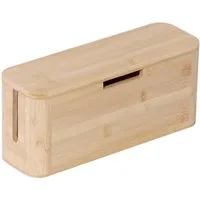 relaxdays Kabelbox aus Bambus, (7-tlg), natur