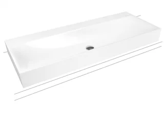 Kaldewei Aufsatzwaschtisch Silenio, Modell 3049ohne Überlauf 1200x460, 906406273001 906406273001