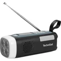 TechniSat VIOLA Kurbelradio UKW-Radio (FM-Tuner, 3 W, Akkuladung per Solar & Kurbel, Bluetooth, Powerbank, SOS-Alarm, Lampe)