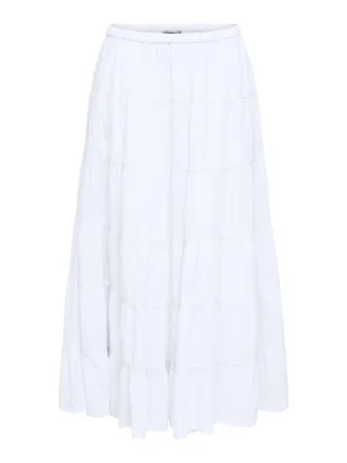 ONLY - ONLKELLY LONG LAYER SKIRT WVN Bright White - Gr. - M