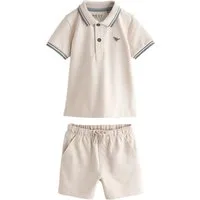 Next Hemd & Hose Kurzärmeliges Poloshirt und Shorts im Set (2-tlg)