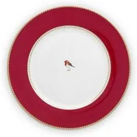 PiP Studio Speiseteller Love Birds Speiseteller rot 26,5cm, Plate Love Birds Red 26.5cm