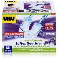 UHU Luftentfeuchter Uhu Luftentfeuchter Nachfüll-Tab Lavendel 2x450g Feuchtigkeits-Magnet