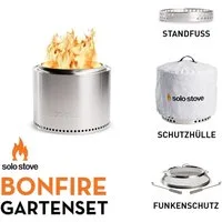 Solo Stove Feuerschale Bonfire, Feuerschale "Bonfire" Kamin aus Edelstahl, rauchfrei, Set, Feuerstelle