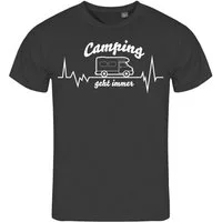 deinshirt Print-Shirt Herren T-Shirt Wohnmobil Camping geht immer Funshirt mit Motiv