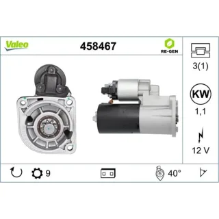 Valeo Anlasser 1,1 kW Seat Skoda VW 458467