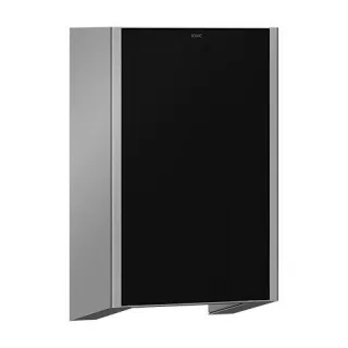 KWC Aquarotter Händetrockner, EXOS, Edelstahl, IR, 200x325x120 mm, Front ESG schwarz, 230 V, 2030034 2030034622