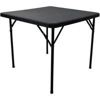 PROREGAL® Gartentisch Balkontisch klappbar 86x86cm 4 Personen Schwarz wetterfest, Hochwertiger Gartentisch Outdoortisch für Garten Terrasse oder Balkon