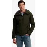 Superdry Outdoorjacke HOODED SOFTSHELL TREKKER JKT mit Materialmix aus Polyester und Elasthan, Relaxed Fit