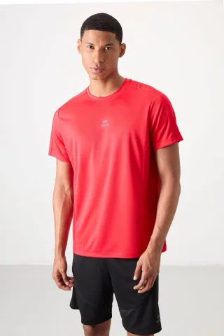 Herren Solid Rundhals Kurzarm T-Shirt