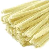 maDDma Basteldraht 20 Draht Pfeifenreiniger 6 mm Länge 30cm CHENILLE Farbe wählbar, pastellgelb