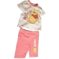 Disney Winnie Puuh Shirt & Hose Kurzes Baby-Bekleidungs-Set mit Winnie Puuh und Ferkel-Motiv (Set, 2-tlg., 2-teilig)