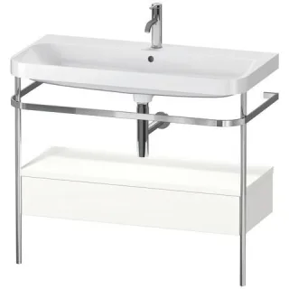 Duravit Happy D.2 Plus c-shaped Set mit Metallkonsole und Schubkasten Weiß Supermatt 975x490x850 mm  HP4843O8484