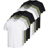 Jack & Jones T-Shirt Herren T-Shirt 10er Pack Baumwolle JORJXJ (Packung, 10er Pack)