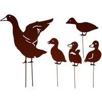 UNUS GARDEN Gartenstecker Gartenstecker Entenfamilie