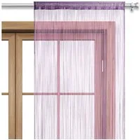 wometo Fadenvorhang One (1 St), Stangendurchzug, halbtransparent, 100% Polyester, OEKO-TEX®, Fadengardine, kürzbar, Tür- und Fensterdeko