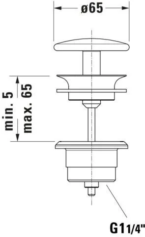 Duravit Schaftventil Weiß Seidenmatt 65x65x127 mm - 0050783200 0050783200