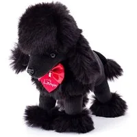 Woodyland Kuscheltier schwarzer Kuschelhund Pudel Charlie 25 cm groß. waschbar