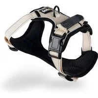 lionto Hunde-Geschirr Anti-Zug, reflektierend & gepolstert, robustes Oxford-Gewebe, verstellbares Y-Geschirr mit Brustring