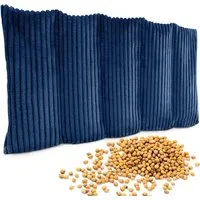 Amilian Kirschkernkissen 55x20 cm Körnerkissen 100% Kirschkerne - Nacken Schulter Mikrowelle, Wärme- und Kältekissen, für Nacken, Schulter, Rücken und Bauch