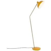 Qazqa Stehlampe Milou, ohne Leuchtmittel, Warmweiß, QAZQA Stehlampe, e27, Gelb, Stahl, Retro