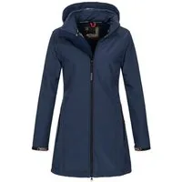 Alessandro Salvarini Softshelljacke Alessia lang mit abnehmbarer Kapuze
