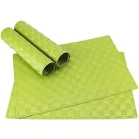 matches21 HOME & HOBBY Platzset Tischset MODERN grün hellgrün 4er Tischunterlage als Tischdeko, (4-St), modernes Esstisch Platzdeckchen als abwaschbarer Tischuntersetzer