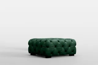 Polsterhocker Designerhocker Sitzhocker NATALIE in Stoff Riviera Grün