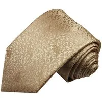 Paul Malone Krawatte Herren Hochzeitskrawatte floral Bräutigam Hochzeit Breit (8cm), cappuccino braun 2101