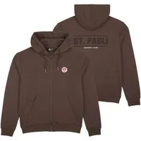 FC St. Pauli Kapuzensweatjacke FC St. Pauli - Kapuzenjacke Classic mit Logo - braun
