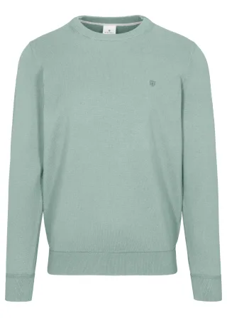 BASEFIELD - Rundhals Pullover arctic blue mel. - Gr. - L
