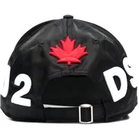 Dsquared2 Baseball Cap All-Over Logo Cap Maple Leaf Kappe Basebalkappe Schriftzug mit 3D-Stickerei,Maple-Leaf-Patch