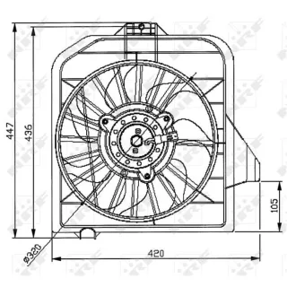 NRF K?hlerl?fter Chrysler Voyager Dodge Caravan Stratus 47032