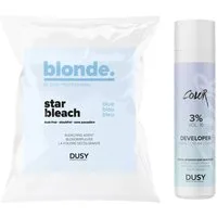 Dusy Professional Blondierpulver Dusy Star Bleach Blondierpulver 100g + Creme Developer 250ml (3), Spar-Set