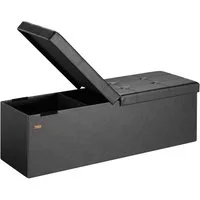 Casaria Sitzbank (1-St), Deckel Klappbar Gepolstert Faltbar Kunstleder 130L Flur Schlafzimmer