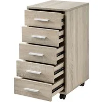 en.casa Rollcontainer, (1 St), »Stockholm« Aktenschrank mit 5 Schubladen