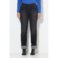 Ulla Popken Regular-fit-Jeans Jeans Mandy weites Bein Ziersteine Komfortbund