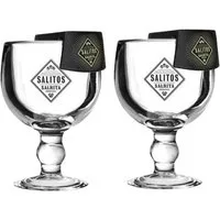 Mixcompany Flaschenhalter SALITOS Salrita Cocktailglas Set – 2 Gläser + 2 Flaschenhalter