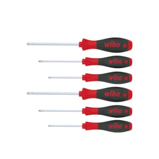 Wiha Schraubendreher Set SoftFinish Phillips, Pozidriv 6-teilges Set - 26146