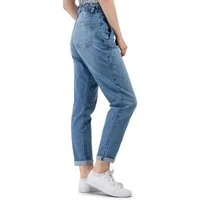 SUBLEVEL Paperbag-Hose Damen Jeans Mid Waist elastisch Moderne Hose
