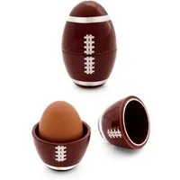 40YARDS Eierbecher American Football Eierbecher aus Keramik mit Deckel, Eierbecher aus Keramik mit Deckel