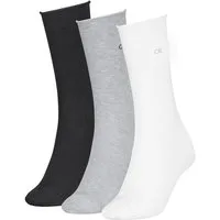Calvin Klein Socken CK WOMEN SOCK ROLLTOP (3 Paar) mit kleinem Rollbund, Cotton-Mix