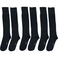 Riese Strümpfe Kniestrümpfe Extra Wellness-Rand ohne Gummidruck schwarz 3-teilig (Packung, 3 Paar) mit eingestricktem Logo