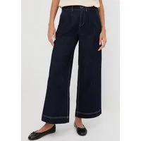 bonprix Weite Jeans Loose Fit Passform, High Waist, mit Bundfalten