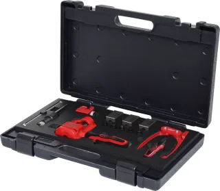 KS Tools FLAREFIX 1 Universal-Bremsleitungs-Bördelgerät-Satz mit Hydraulik-Spindel, 16-tlg - 122.1290