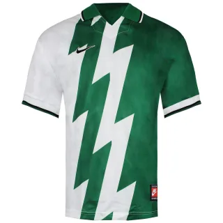 Nike-Kragen Herren weiß/grünes T-Shirt